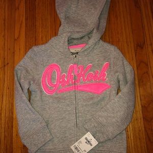 Gray and pink Oshkosh hoodie